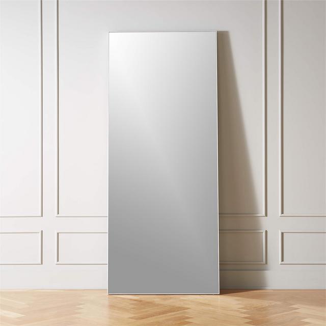 Infinity White Floor Mirror 32"x76"