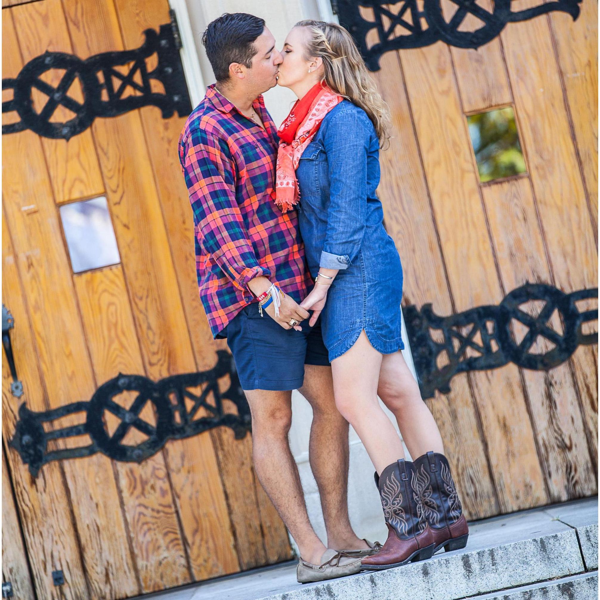 Engagement photo shoot at Virginia Tech
