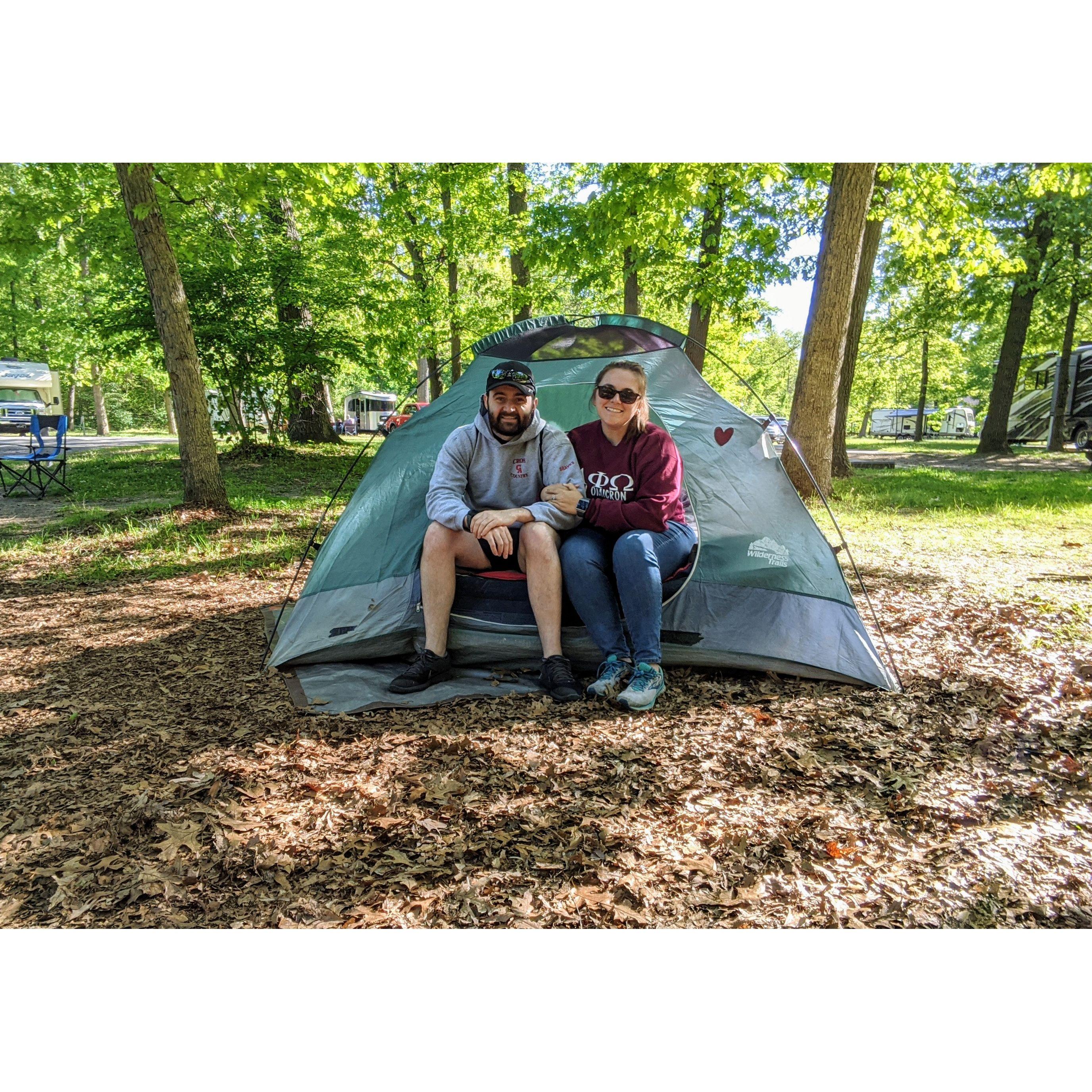 First camping trip together. Indiana Dunes State Park (2020)