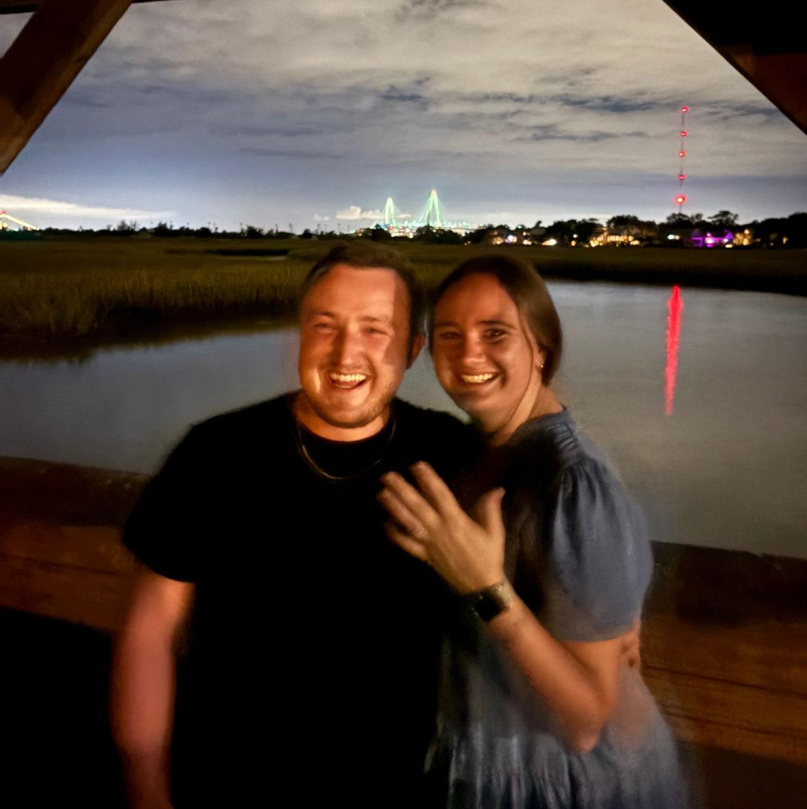 First evening as an engaged couple