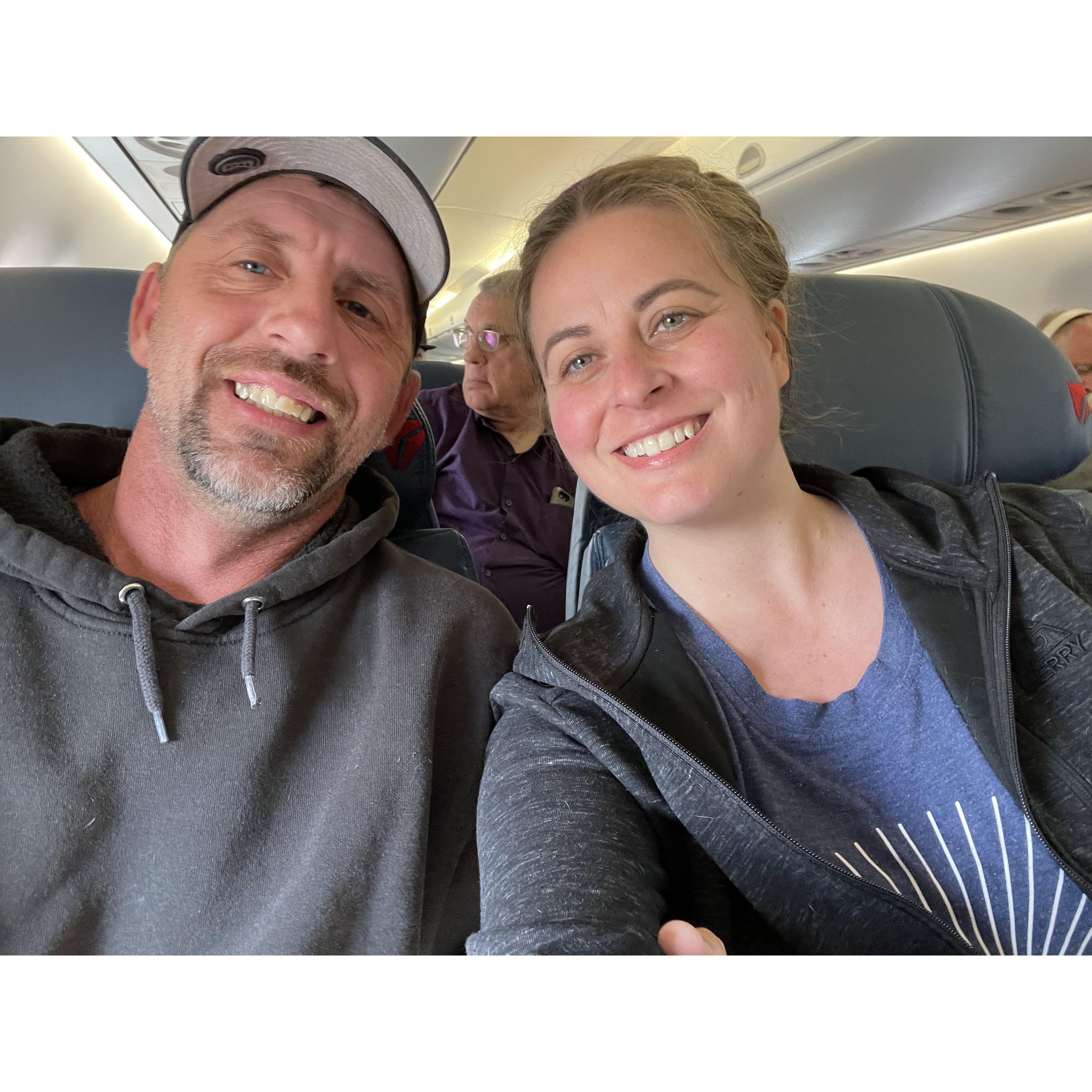 Robert's first airplane flight.