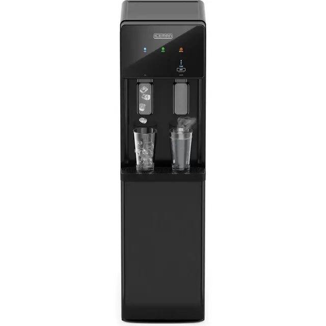 Iceman Ice Maker and Water Dispenser, Bottom-Loading for 1-5 Gallon Bottles - Black