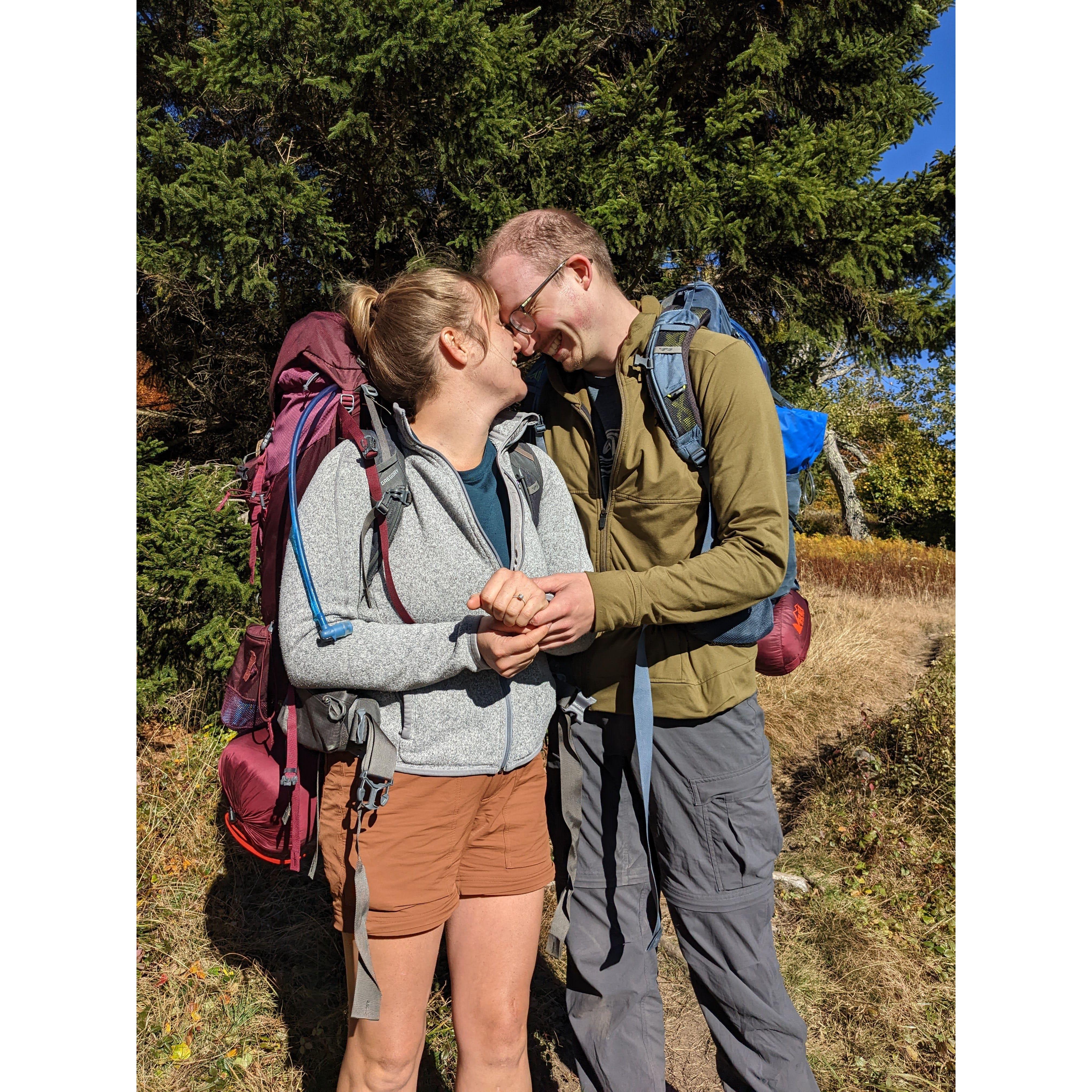 Then we were back in the U.S.! A month after Madison proposed, Quinn did too- while backpacking in Dolly Sods Wilderness, West Virginia with all of the fall foliage!