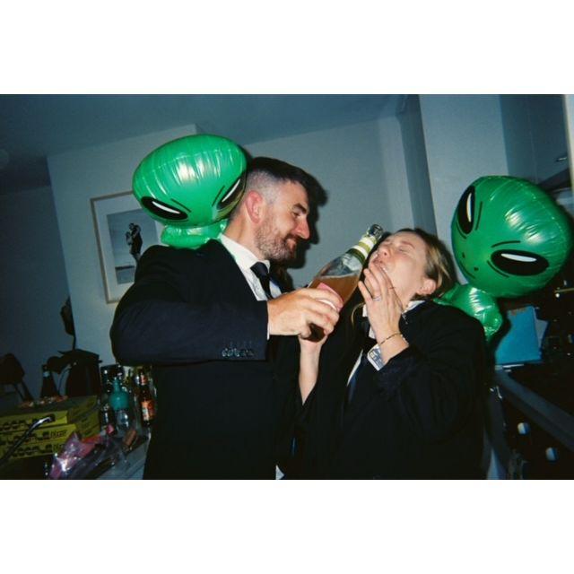 Dressing up for Halloween as 'Men in Black'