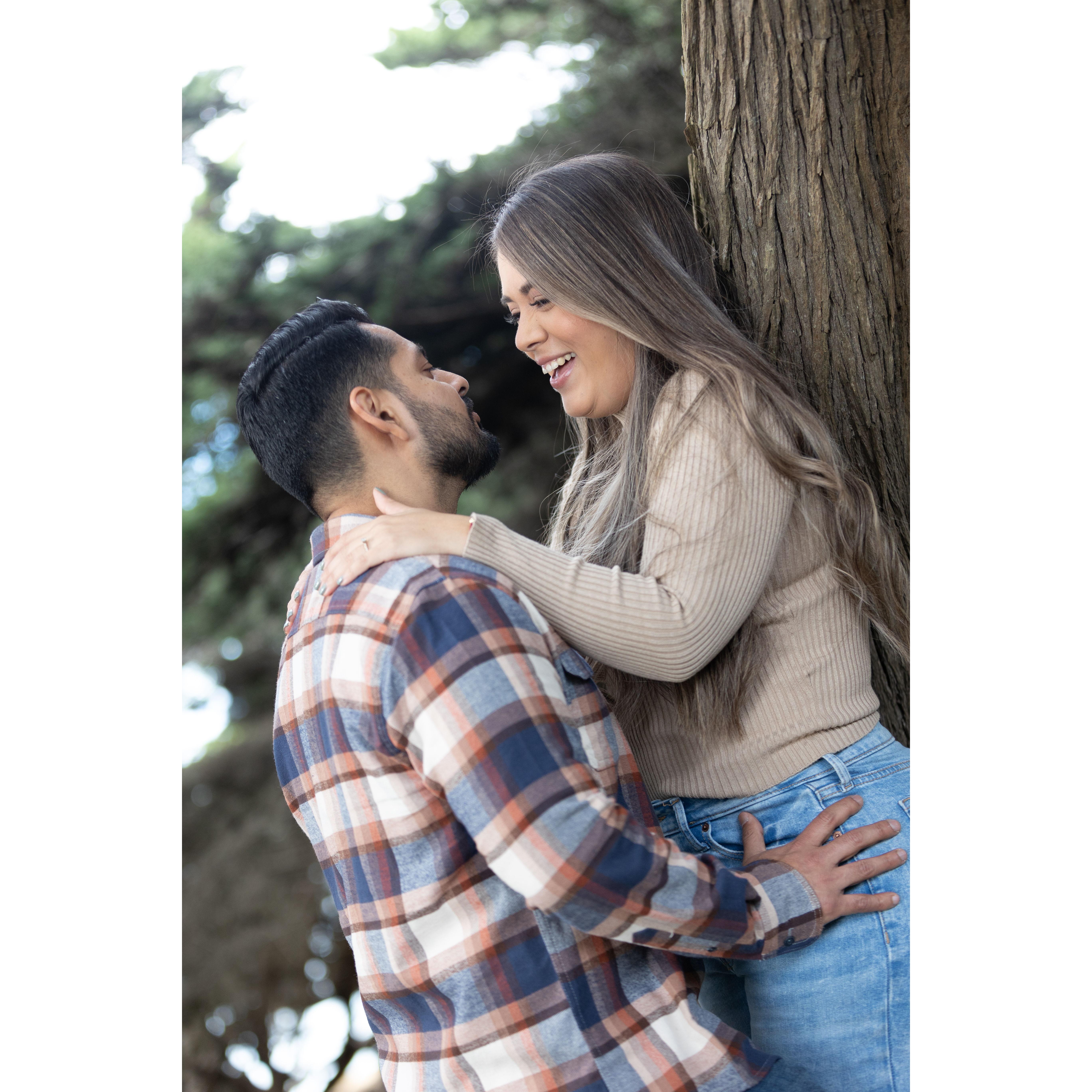 Captured a moment of joy under the trees – laughter sparked by shared secrets. 🌳😄 #SimpleJoys #CandidLaughs