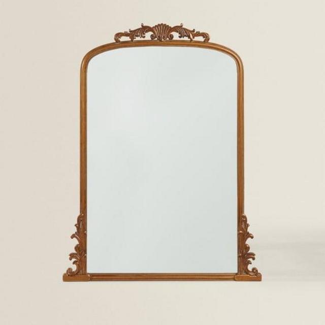 DECORATED WOOD MIRROR