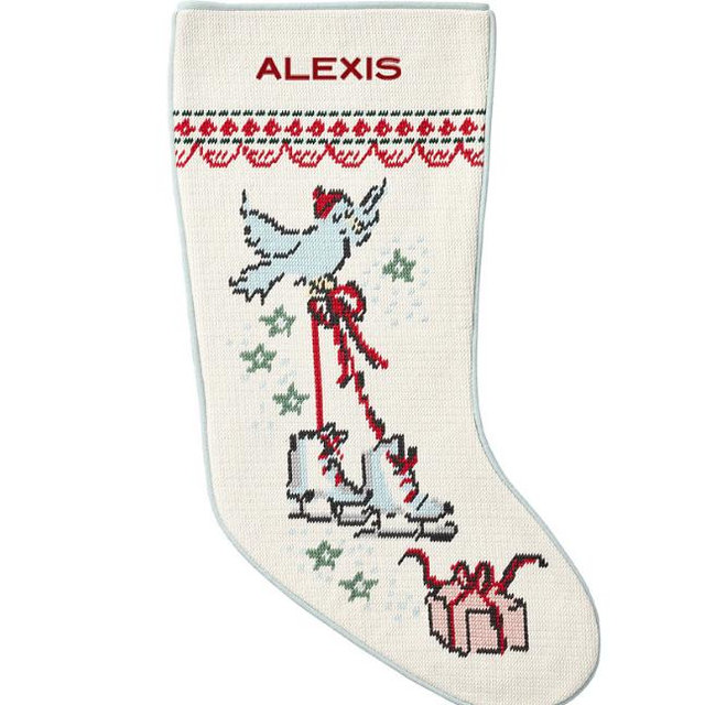 Riley Sheehey Needlepoint Christmas Stocking Collection - Bird