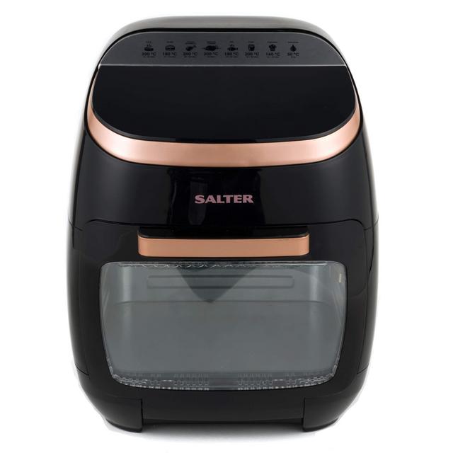 Salter EK3662RG 2000 W Aerocook Pro XL, 11 Litre, Digital Control, Air Fry, Roast, Rotisserie, Grill, Toast, Bake and Dehydrate, Rose Gold/Black, 38cm x 36cm x 43.5cm