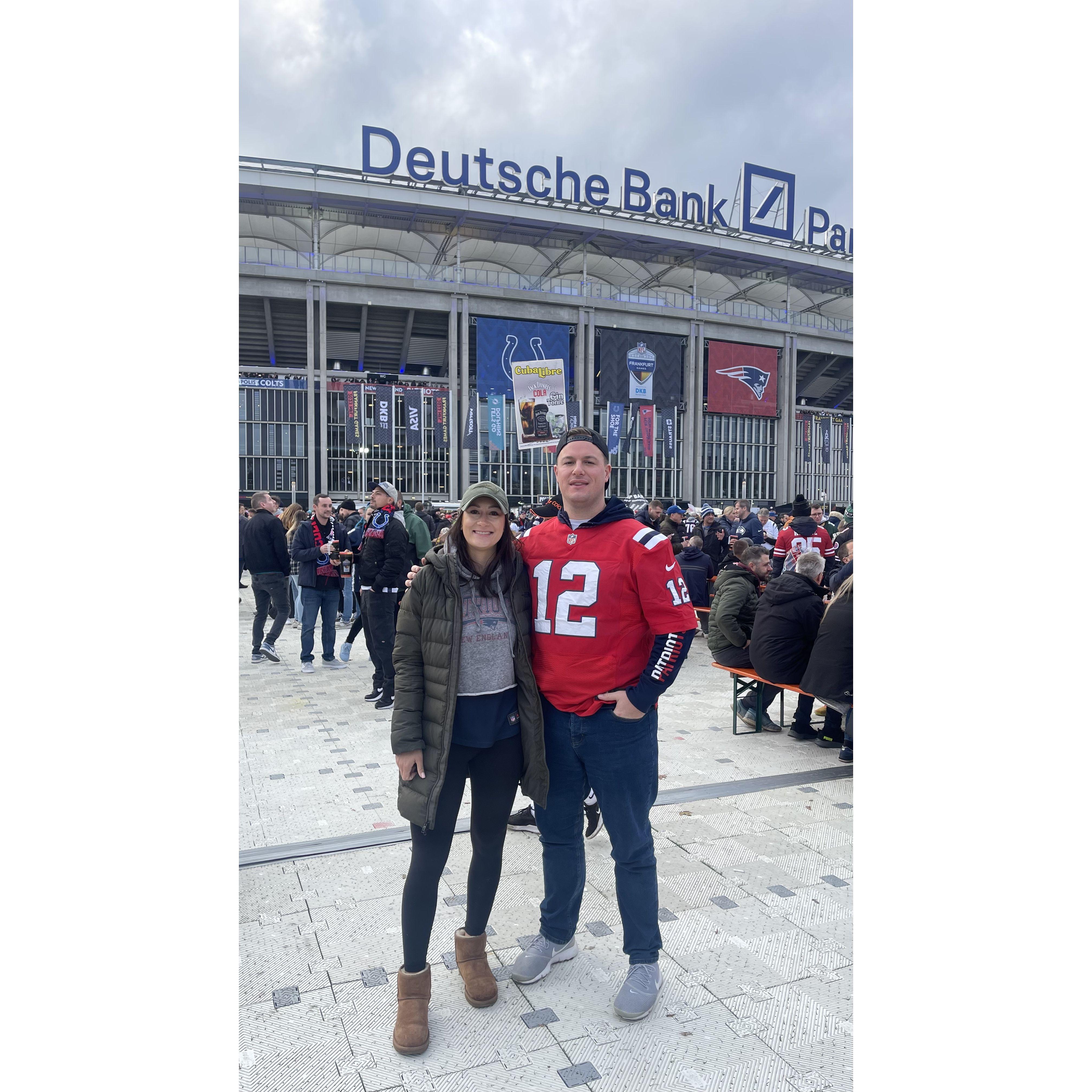 Of course we had to go to a Patriots game in Germany!