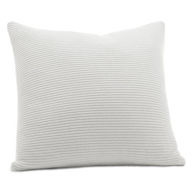 Boll & Branch Ribbed Knit Euro Pillow with Insert, 26" x 26"