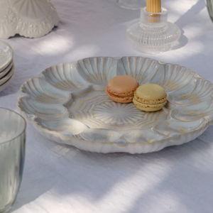 COSTA NOVA Nacar Blue Appetizer Dish Cristal