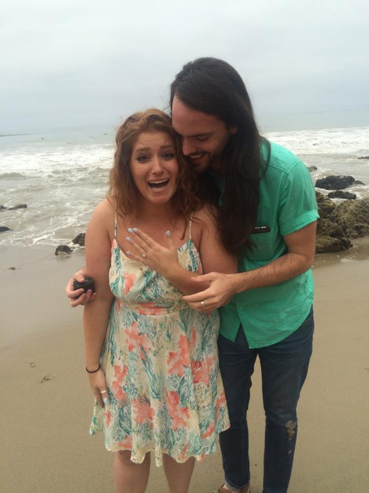 2016 - Memorial Day. Actual moments after our engagement.