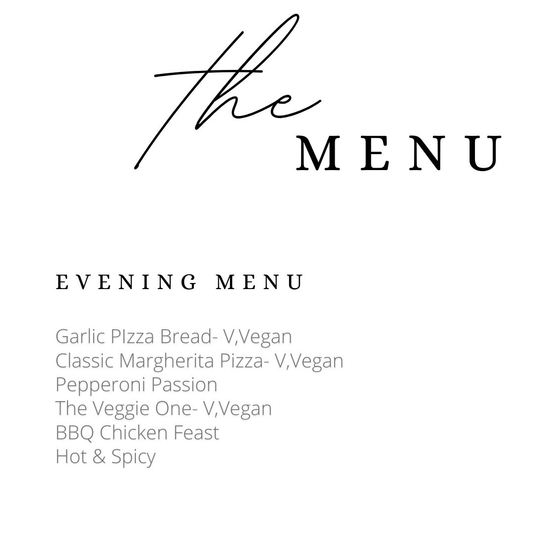 Evening Menu