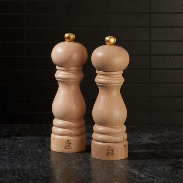Peugeot Paris 7" Natural Salt and Pepper Mills
