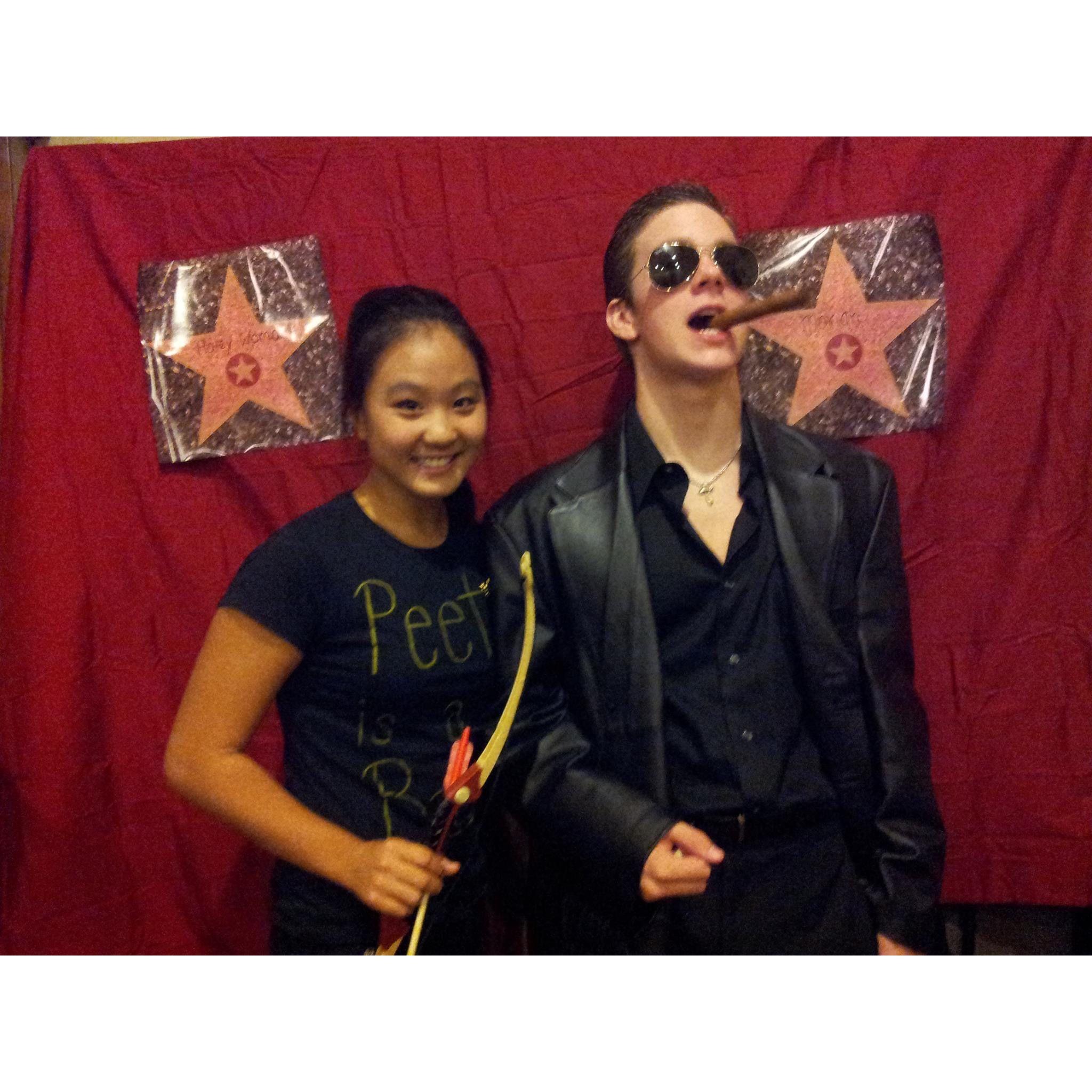 Our first picture together - costume birthday party (2012)