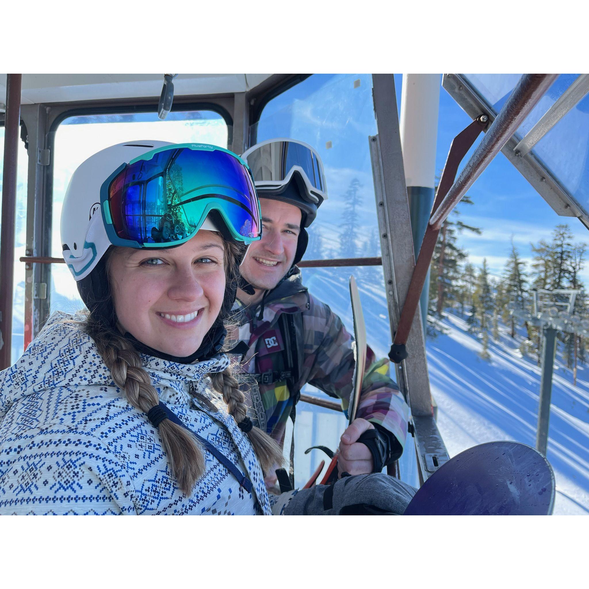 Snowboarding at South Lake Tahoe.