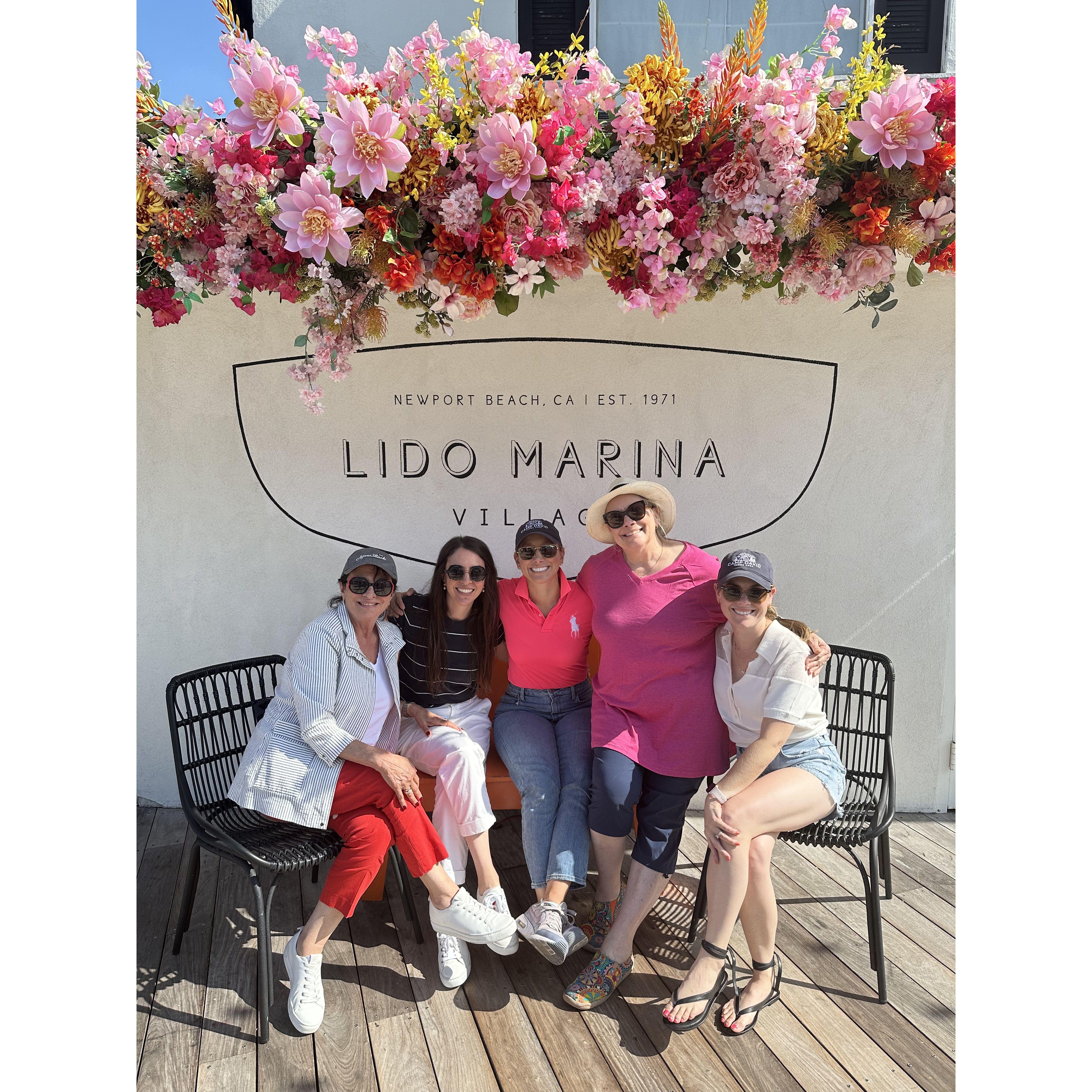 The David girls and Diane in Newport, CA after a duffy boat ride.