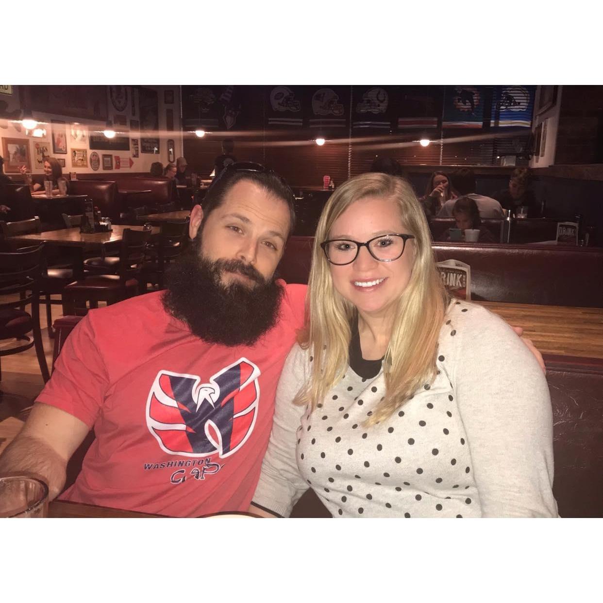 Wild Wing Cafe in Chesapeake, Va with Maddie and Luther Woodruff.
