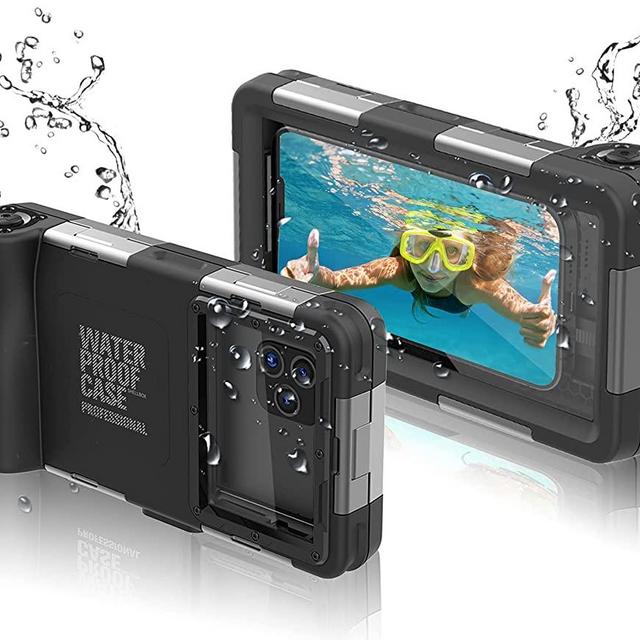 Waterproof Phone Case, Diving Phone Case for iPhone Samsung Galaxy Google LG Series, Underwater Professional 50ft Outdoor Surfing Swimming Snorkeling Photo Video with Lanyard [2nd Generation] (Black)