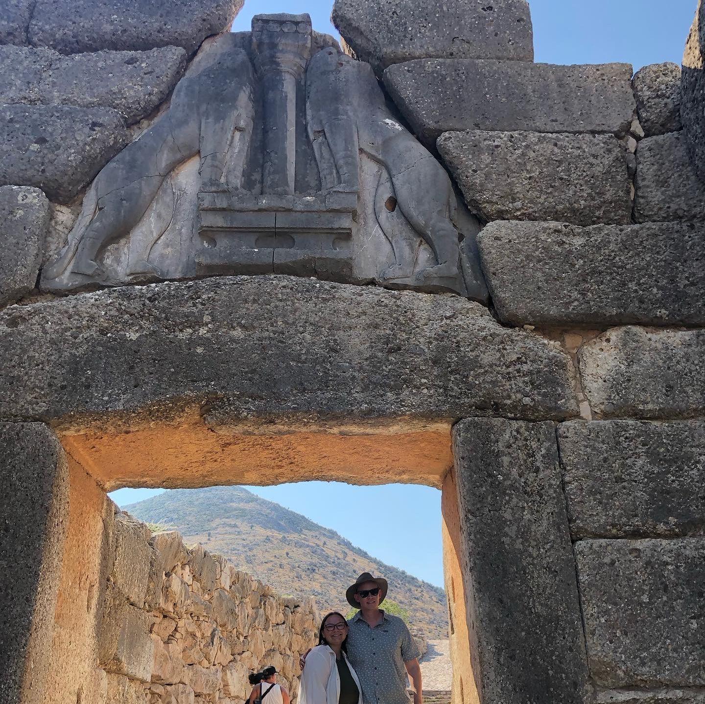 Visiting the Lions Gate at Mycenae (Greece, 2023)