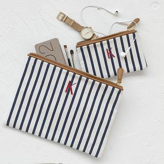 Personalized 2-Piece Striped Clutch Set