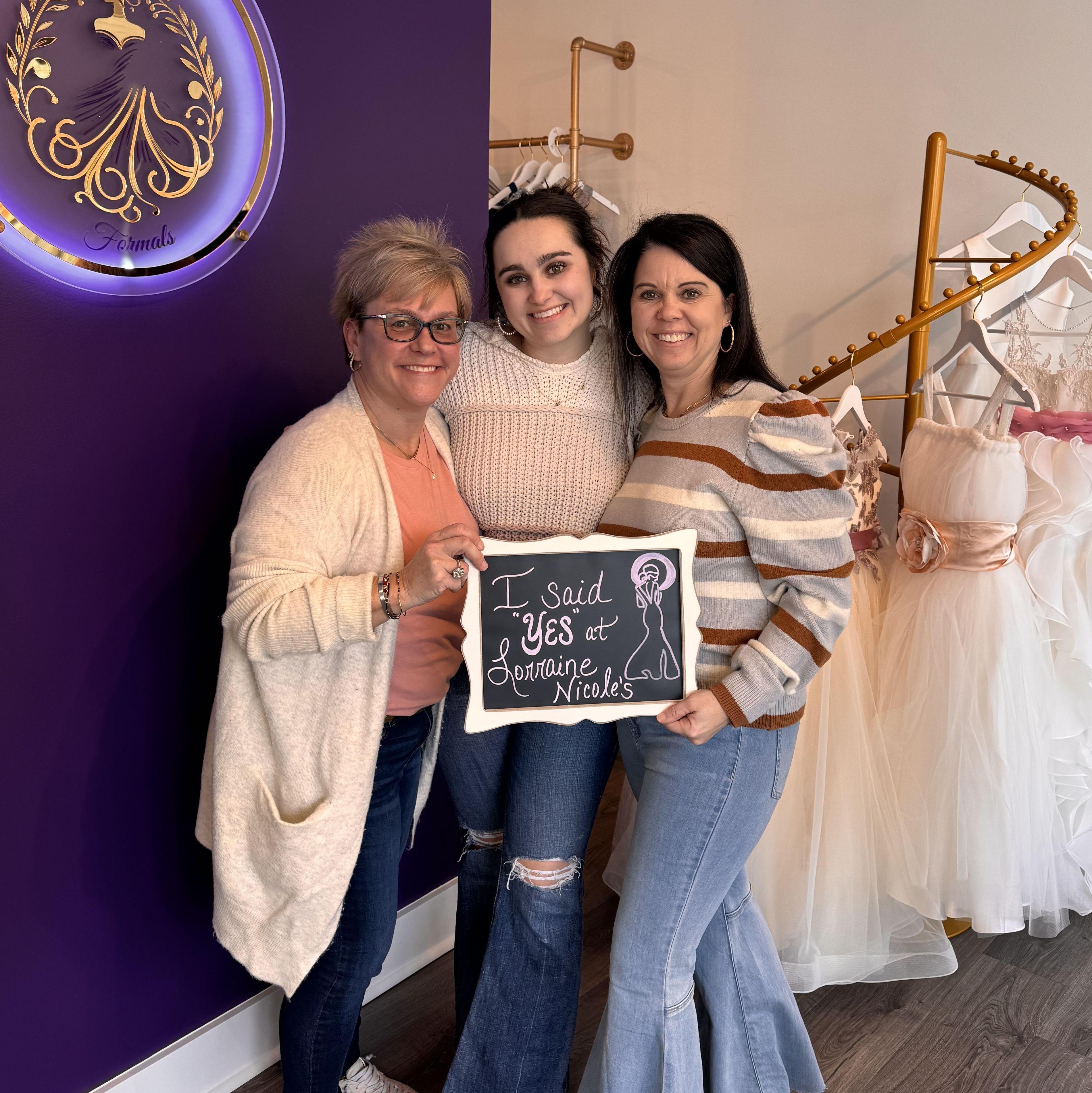 The moms got their dresses!