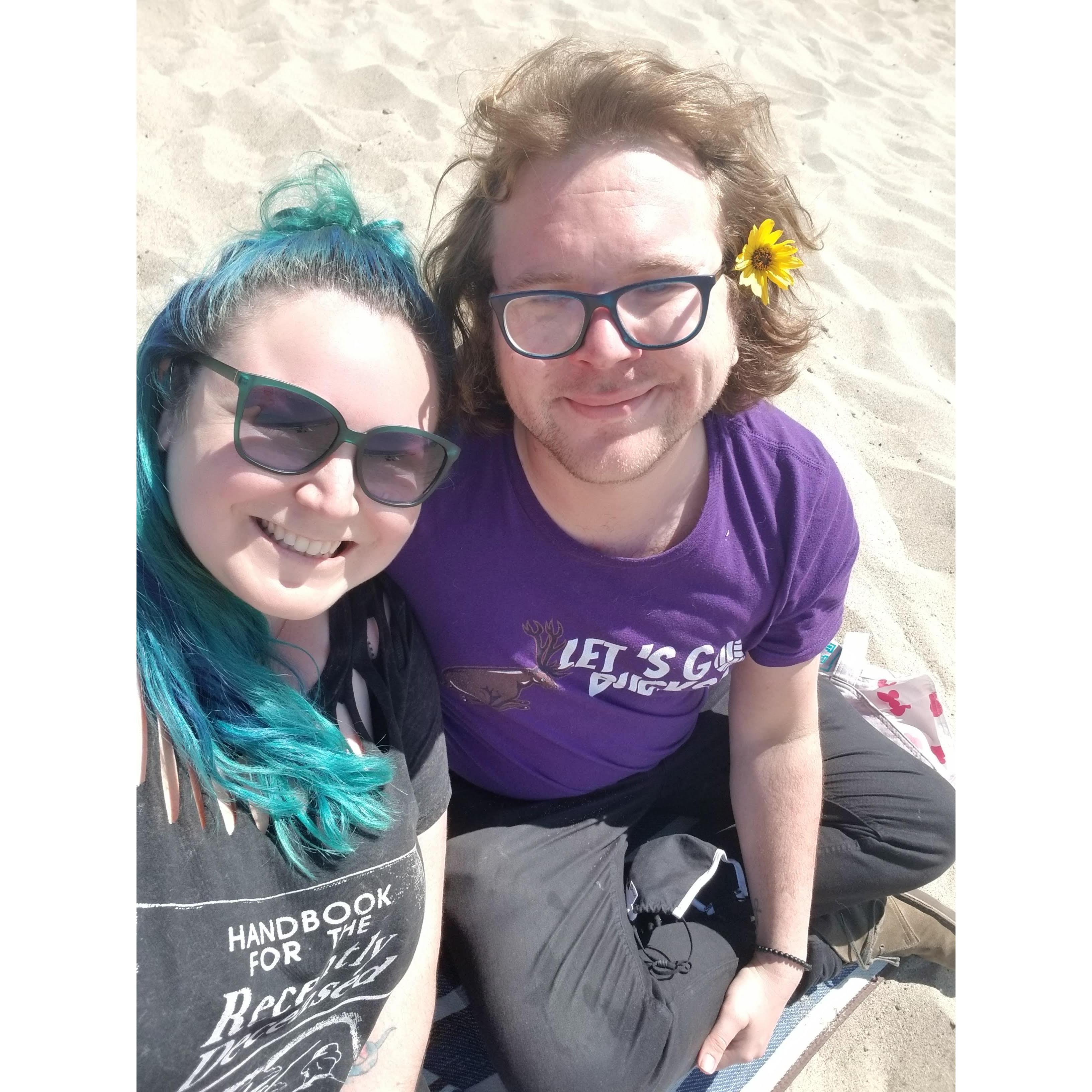 Our four year anniversary to Point Dume, recreating our first date!