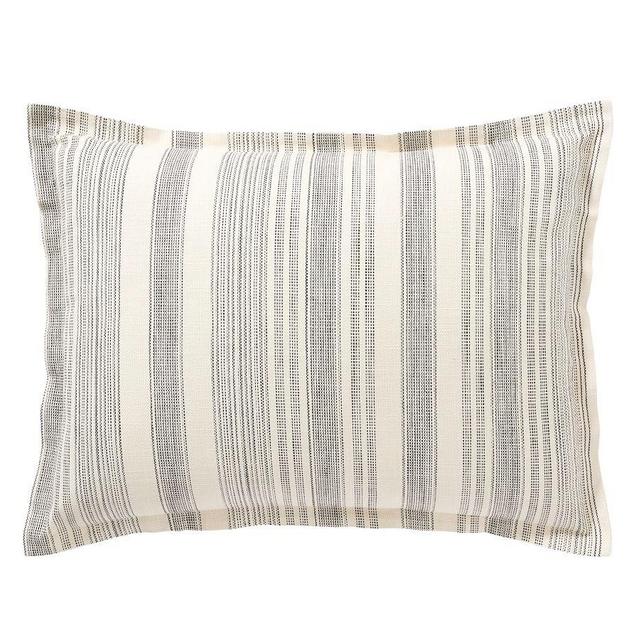Hawthorn Stripe Cotton Sham, Standard, Charcoal