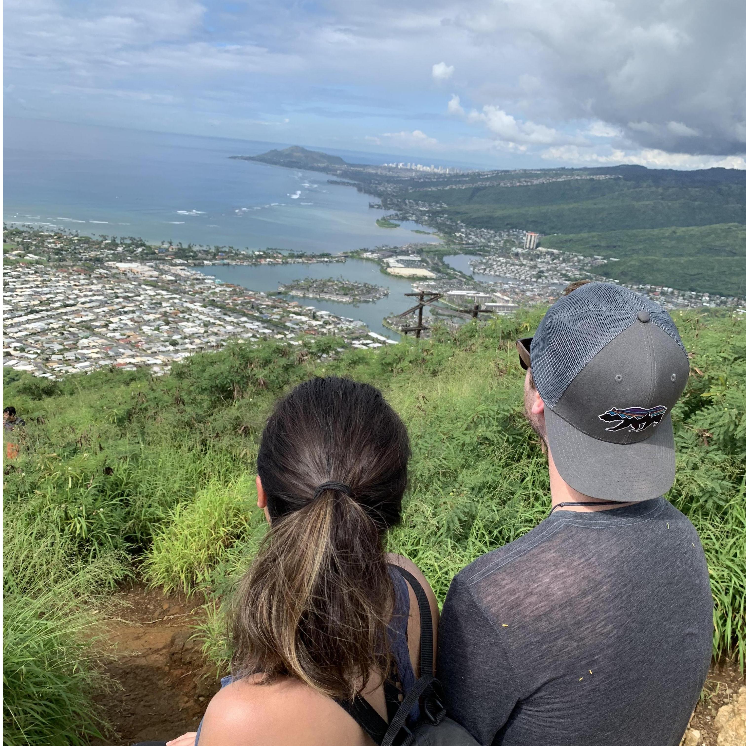 October 2018: Top of the Koko Head trail - one of the most rewarding hikes.