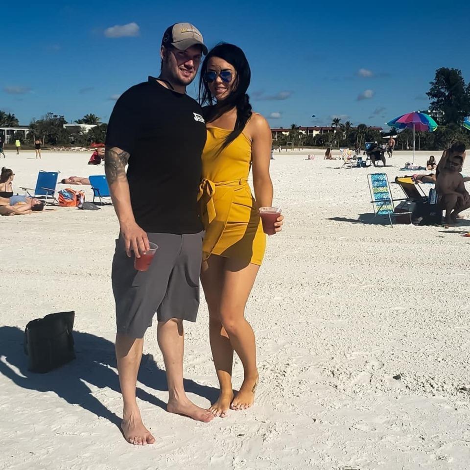 Having Margs on Siesta Key Beach