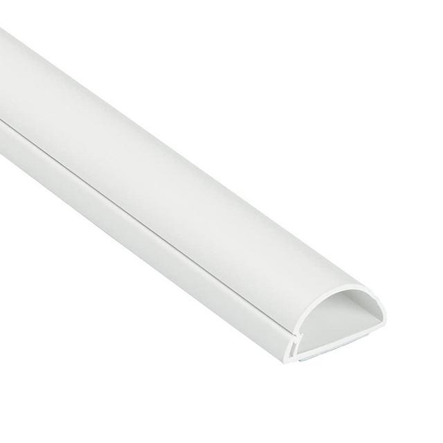 D-Line Cable Raceway On-Wall Cord Cover White | 39 Inch Medium Paintable Channel to Hide and Conceal Cords, Cables, or Wires | Cable Management | 1.18" (W) x 0.59" (H)