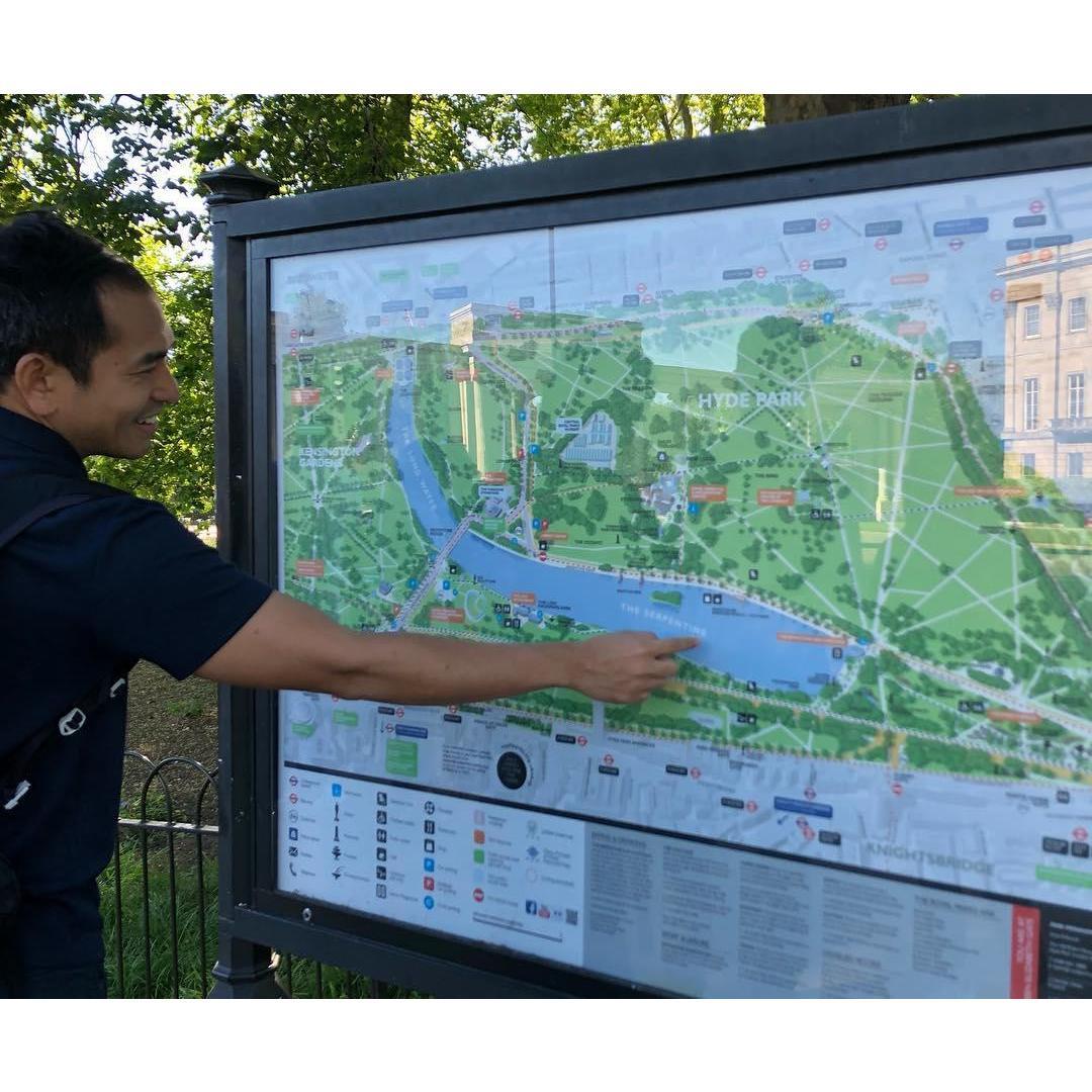 The Serpentine - Hyde Park, London UK - the proposal location - May 2019