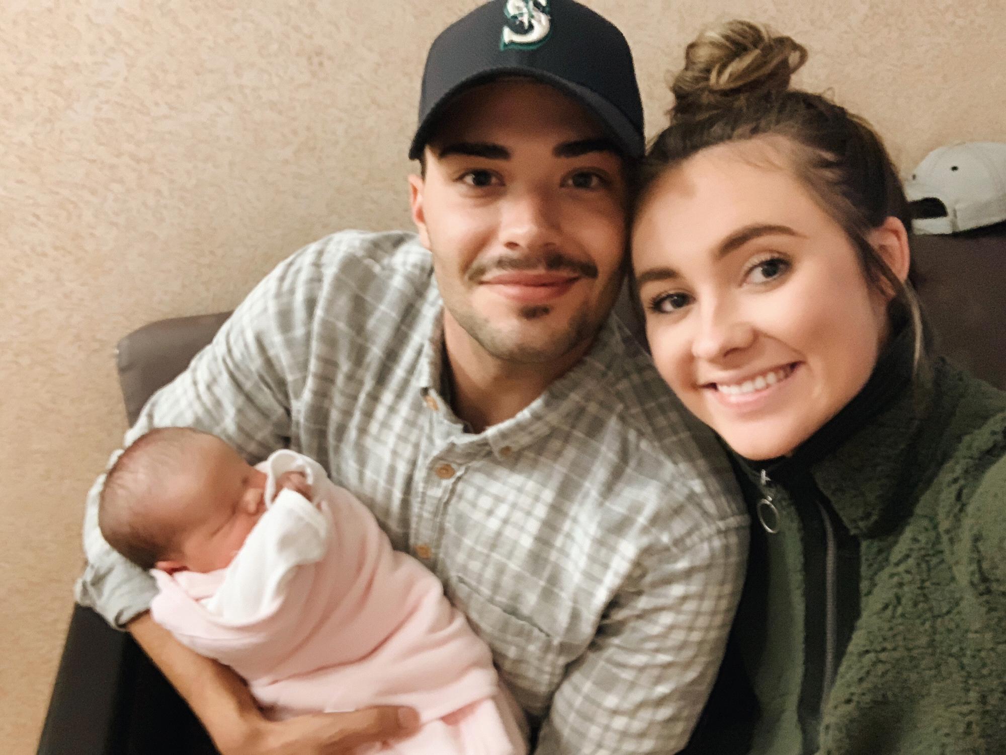 The first picture we took as an aunt and uncle with out sweet Tatum!