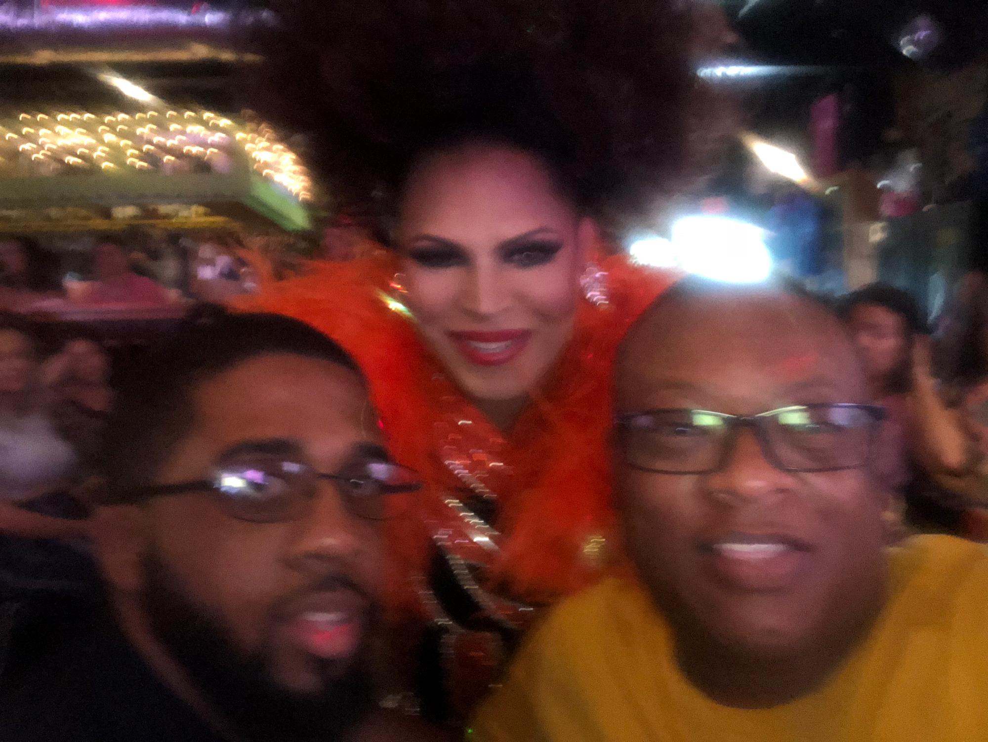 Having fun at Croc's "Drag Yourself to Brunch"