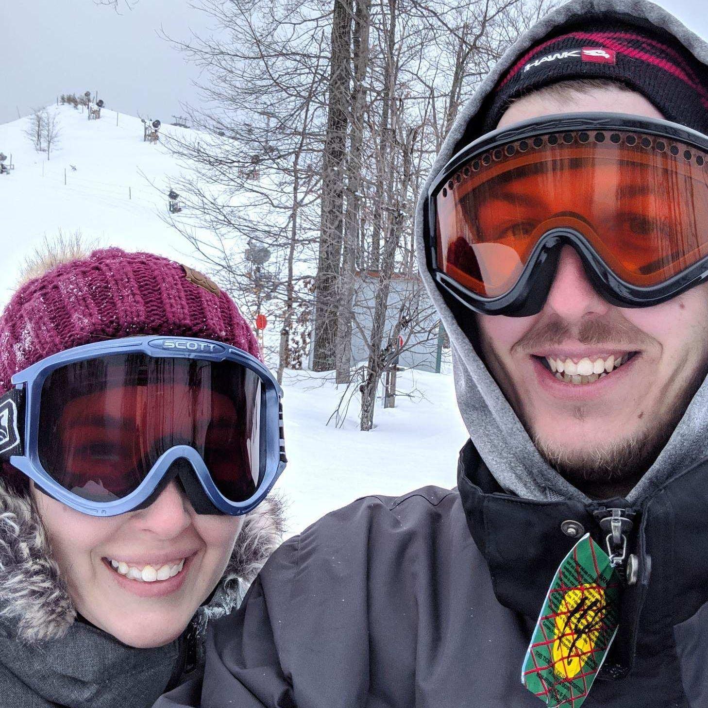 Brandon is definitely the better one on the slopes.