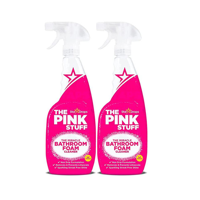 Stardrops - The Pink Stuff - The Miracle Bathroom Foam Cleaner 750ml 2-Pack Bundle