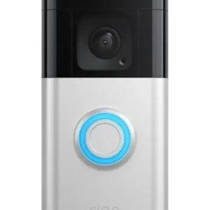 Ring - Battery Doorbell Plus Smart Wifi Video Doorbell – Battery Operated with Head-to-Toe View - Satin Nickel