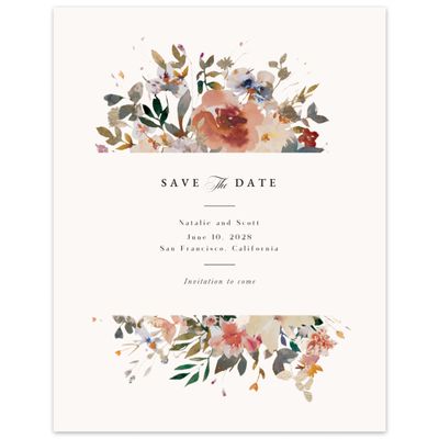 Beige Wedding Digital Save the Date - Fenella Portrait