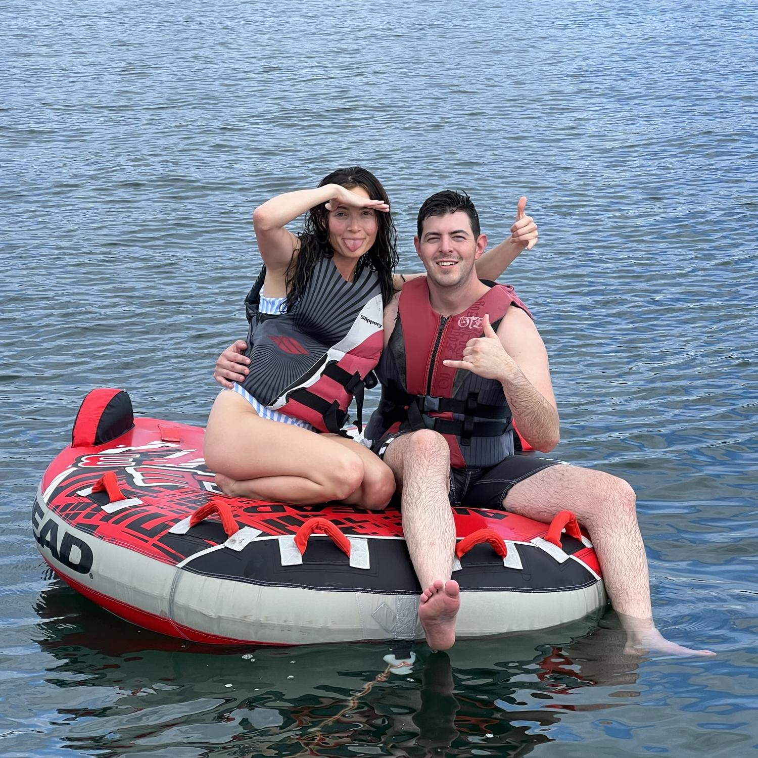 Before I pushed her off the tube 😈