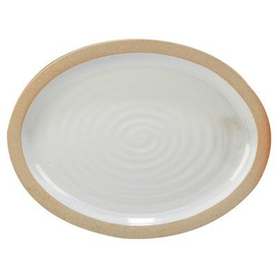 Certified International Artisan Oval Ceramic Serving Platter 16" x 12" - White/Brown