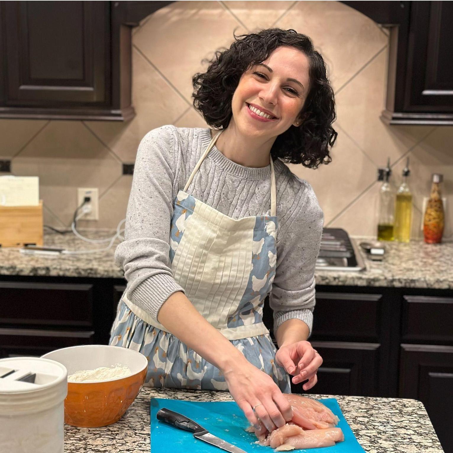 First time we made dinner together! Six days after we started dating.