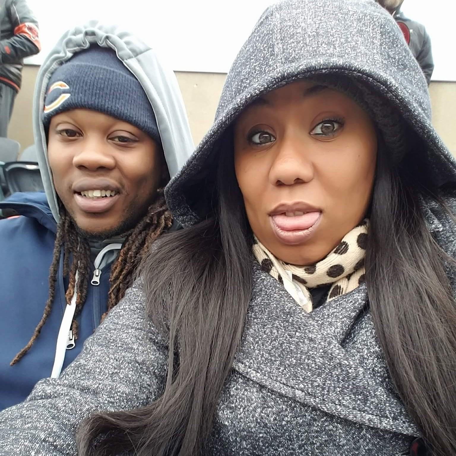 Bears game...we were cold!