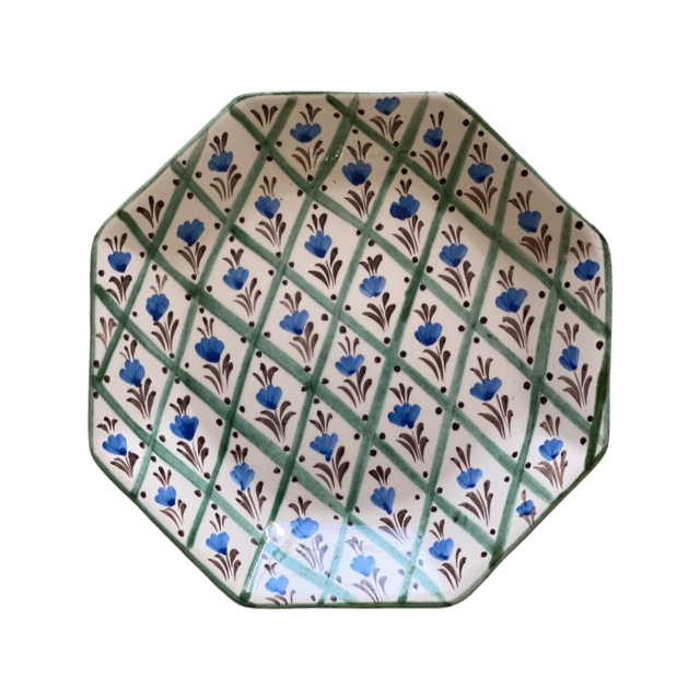 Chita Green Trellis Dessert Plate
