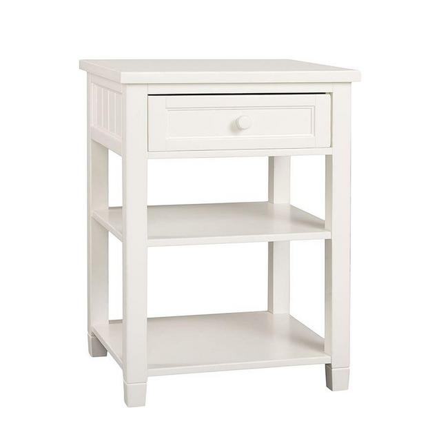 Beadboard Nightstand, Simply White
