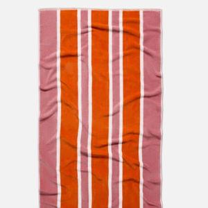 Boardwalk Beach Towels - Set of 2 | Striped Marigold
