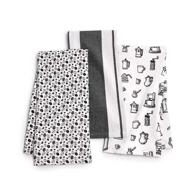 The Cellar Core 3-Pc. Cotton Coffee Towels Set, Created for Macy's