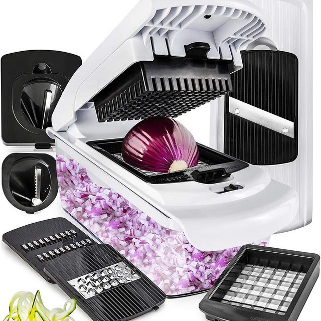 Fullstar Vegetable Chopper Mandoline Slicer Dicer - Onion Chopper - Vegetable Dicer Food Chopper Dicer Pro - Food Choppers and Dicers - Spiralizer Vegetable Cutter - Spiralizer Vegetable Slicer