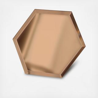 Mirrorized Hexagonal Tile, Set of 18
