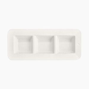 Nora Fleming Pinstripes Border Three Section Garnish Dish