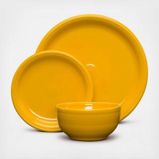 Bistro Coupe 3-Piece Place Setting, Service for 1